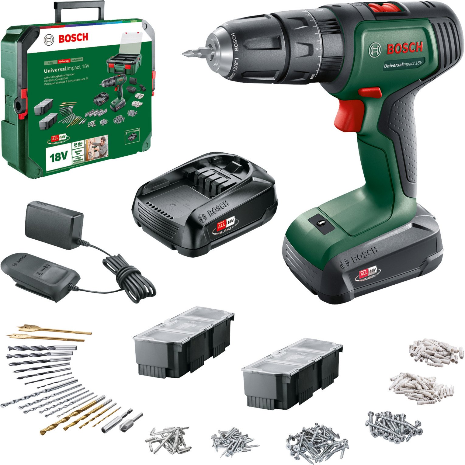 Bosch Akku-Schlagbohrschrauber UniversalImpact 18V Verde