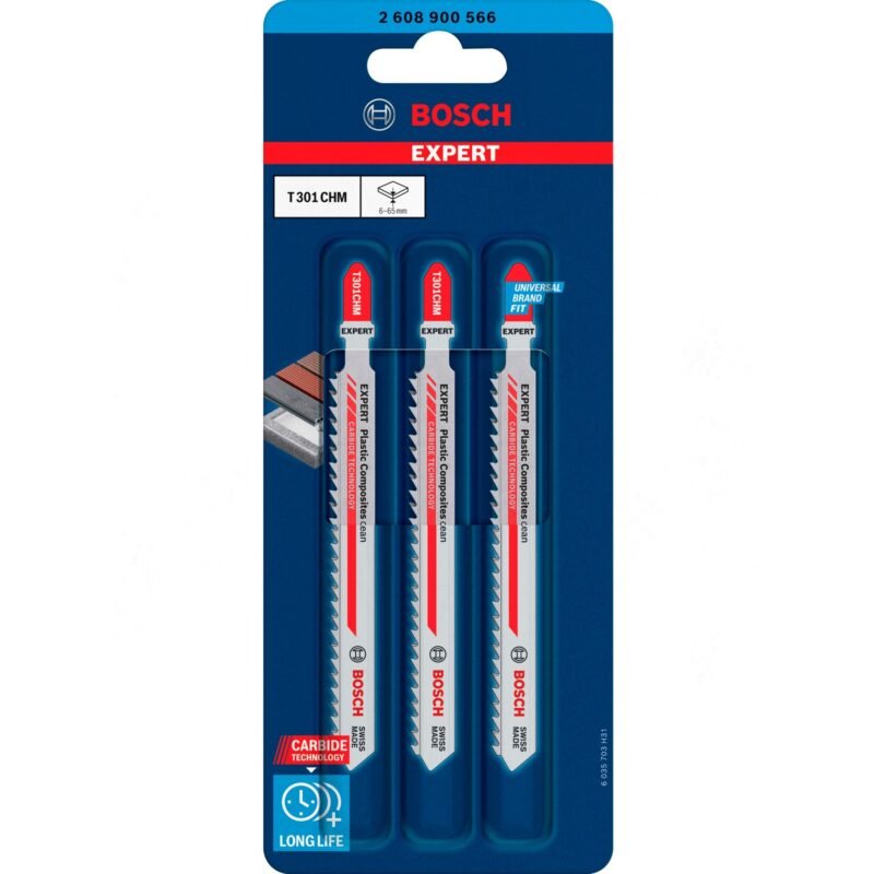 Bosch EXPERT Carbide Stichsägeblatt T 301 CHM 'Plastic Composites Clean'