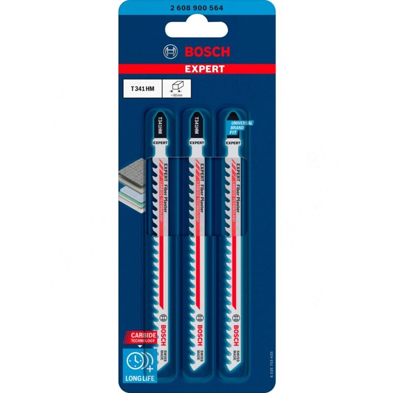 Bosch EXPERT Carbide Stichsägeblatt T 341 HM 'Fiber Plaster'