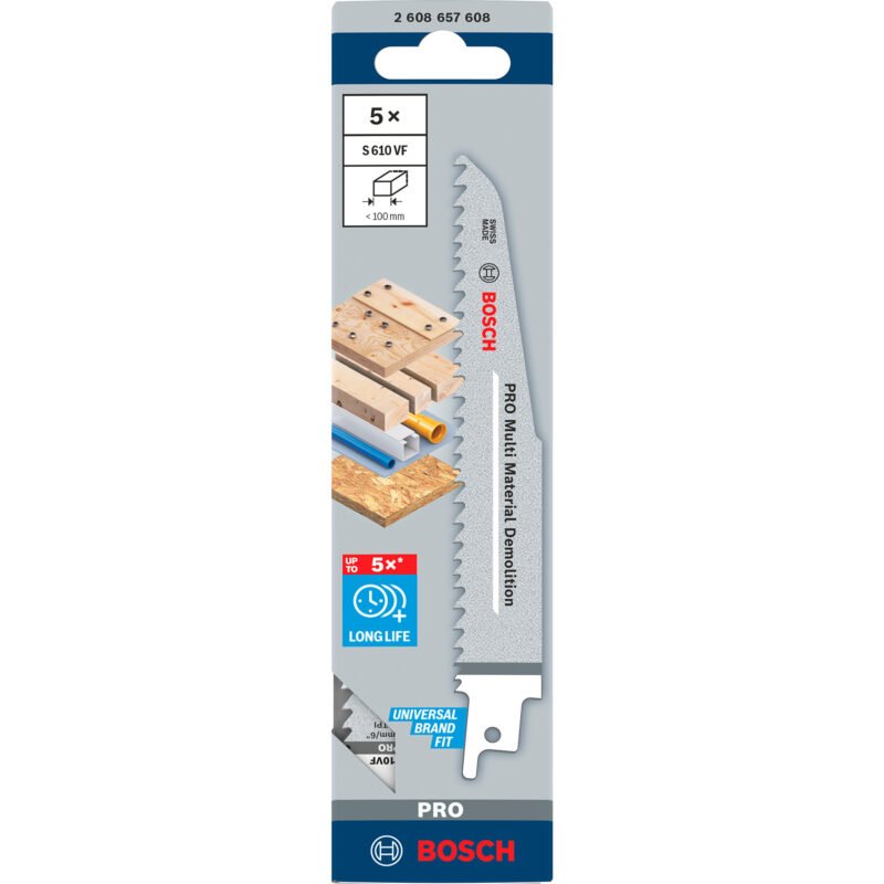 Bosch PRO Multi Material Demolition Säbelsägeblatt S 610 VF