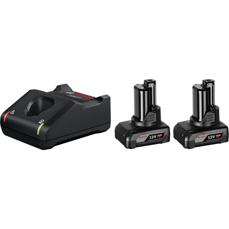 Bosch PRO Starter-Set 12V (2x GBA 12V 6.0Ah + GAL 12V-40 Professional) Negro