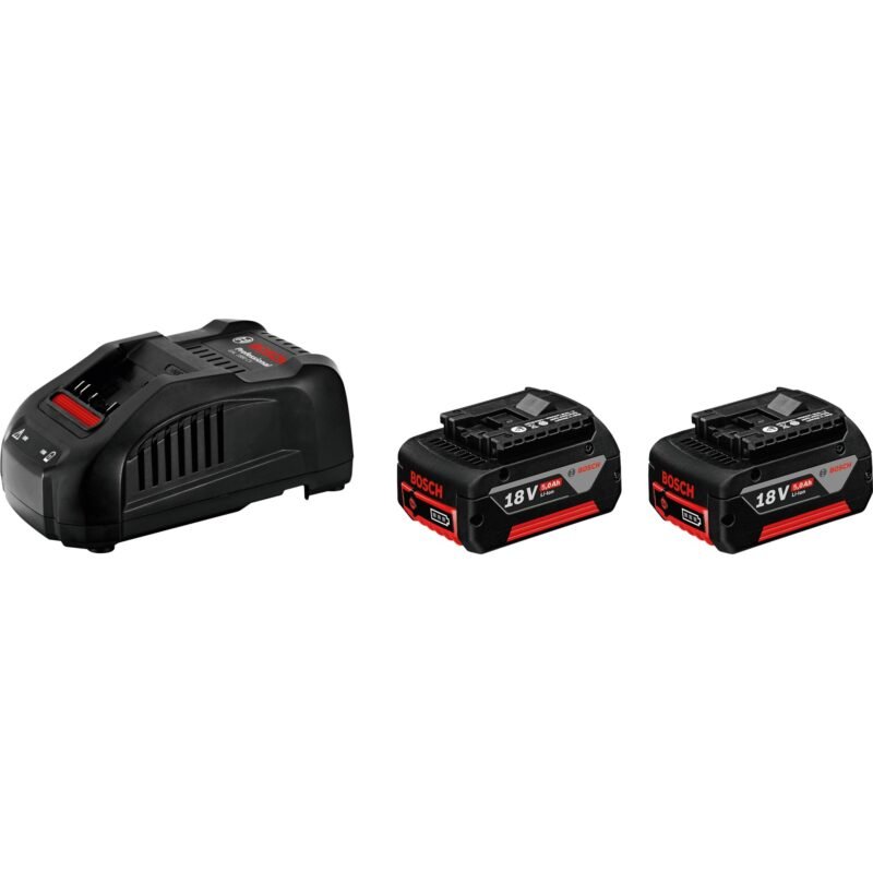Bosch PRO Starter-Set 18V (2x GBA 18V 5.0Ah + GAL 1880 CV Professional) Negro