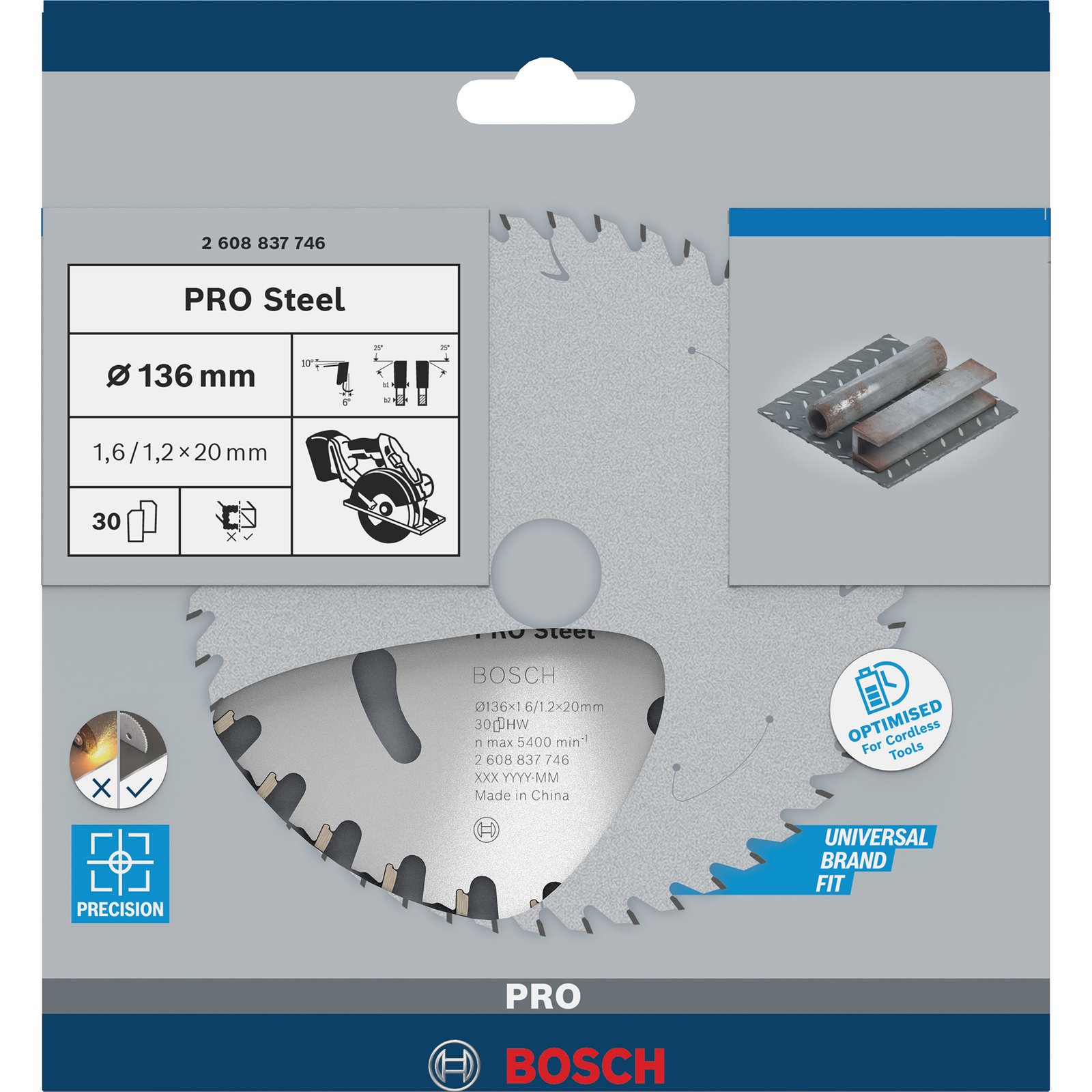 Bosch PRO Steel cordless Kreissägeblatt