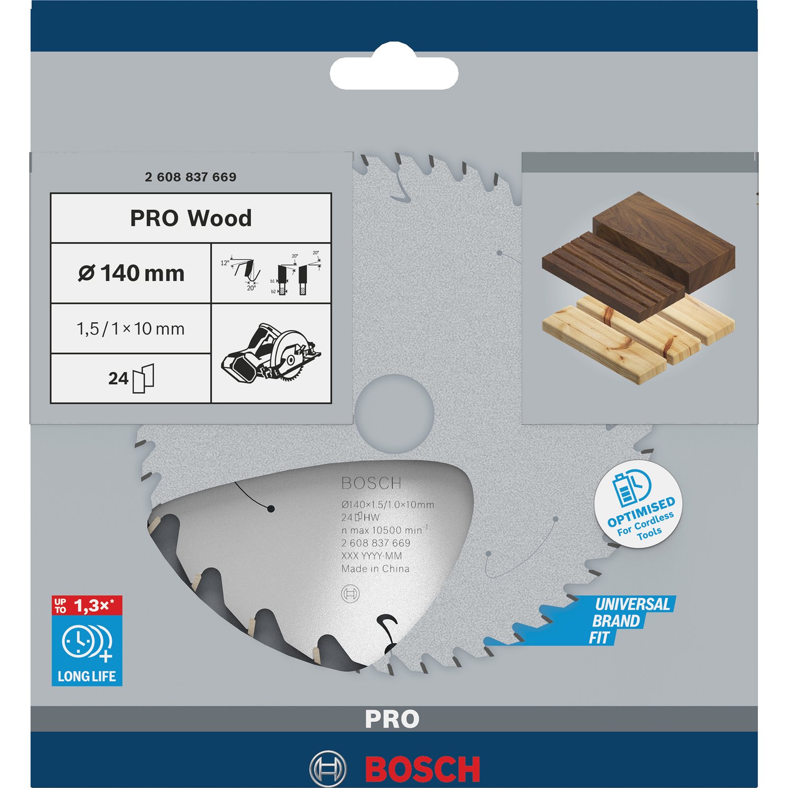 Bosch PRO Wood cordless Kreissägeblatt