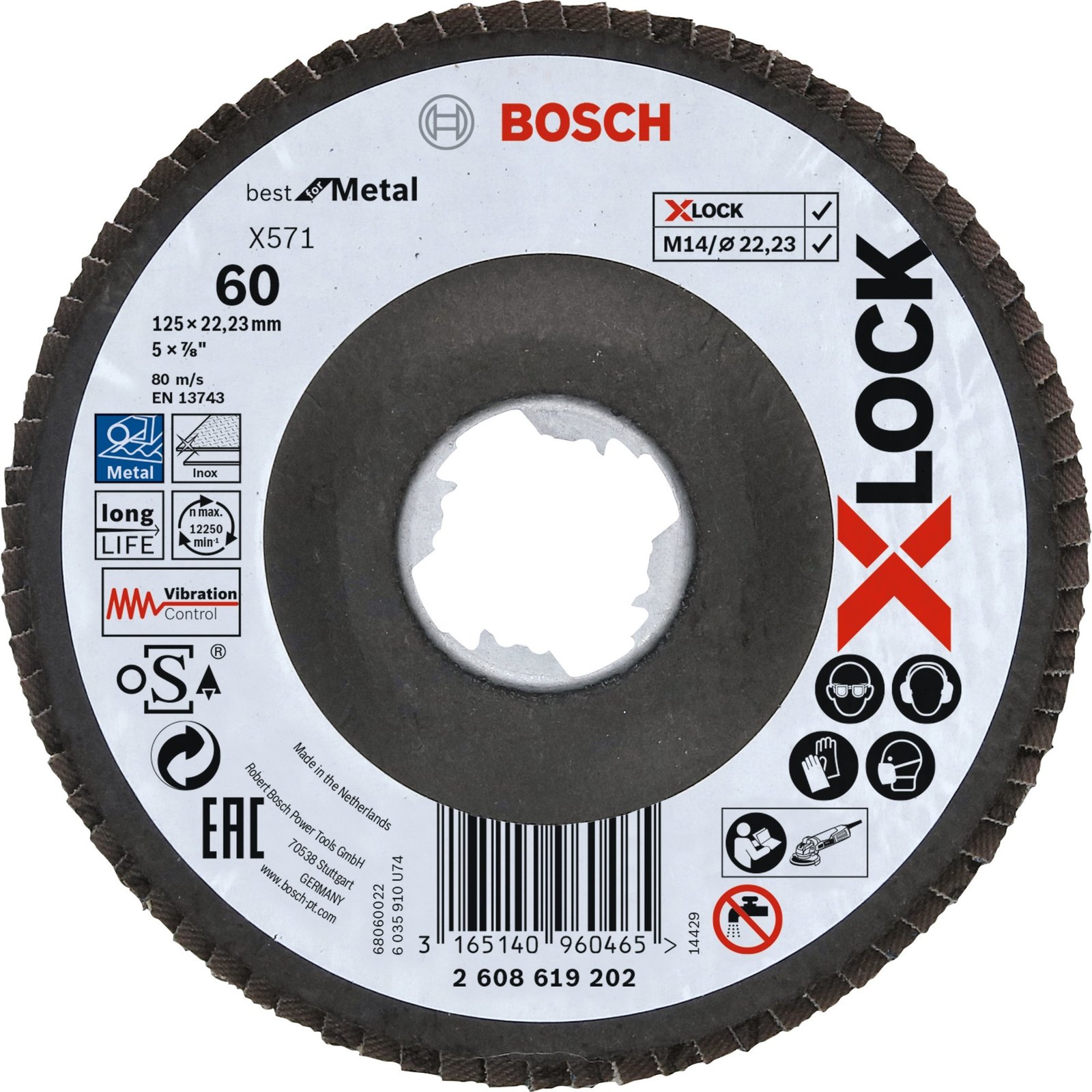 Bosch PRO X571 X-LOCK Fächerschleifscheibe