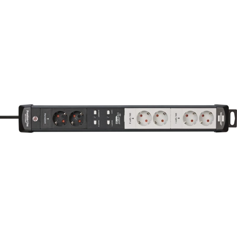 Brennenstuhl Connect Premium-Line WLAN Steckdosenleiste 6-fach Negro