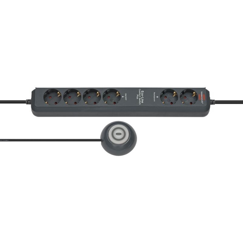 Brennenstuhl Eco-Line Comfort Switch Plus Steckdosenleiste 6-fach