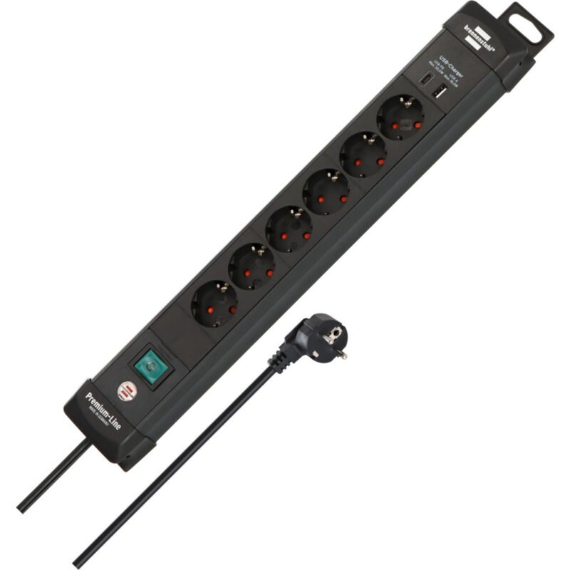 Brennenstuhl Premium-Line Steckdosenleiste 6-fach Negro