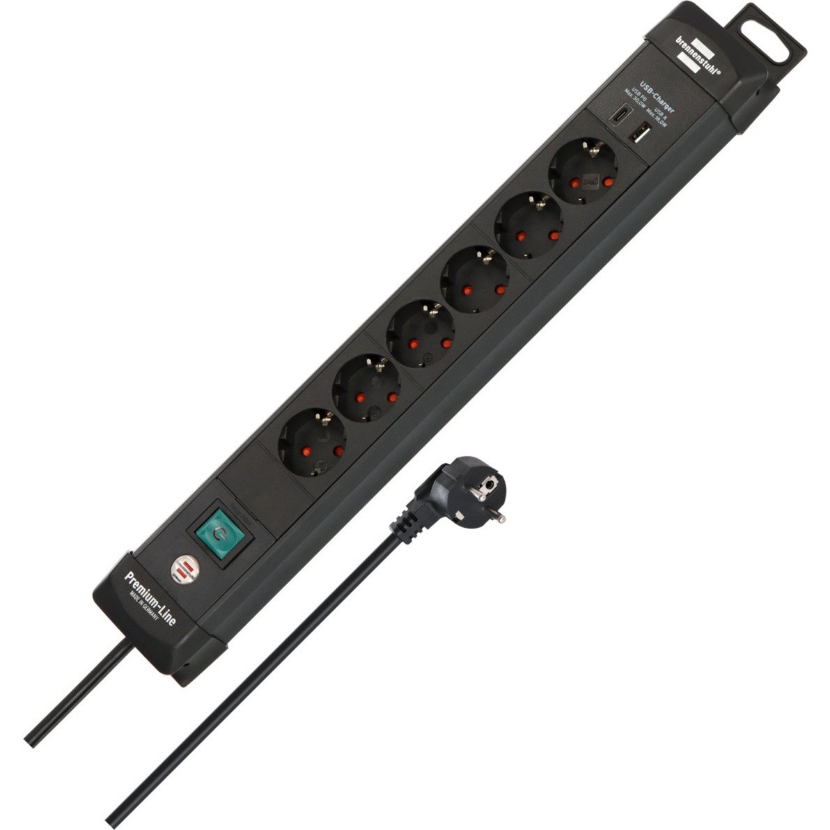 Brennenstuhl Premium-Line Steckdosenleiste 6-fach Negro