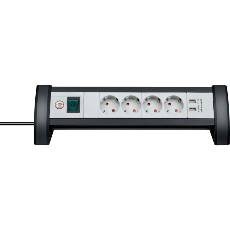 Brennenstuhl Premium-Office-Line Steckdosenleiste 4-fach Negro