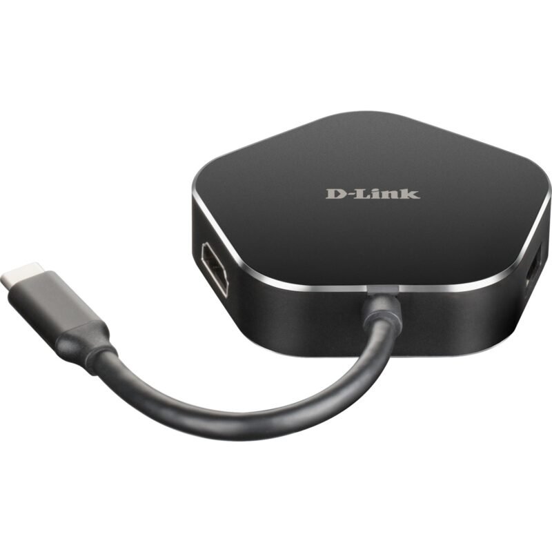 D-Link DUB-M420 4‑in‑1 USB‑C Hub con HDMI/USB‑C Ladeanschluss Negro