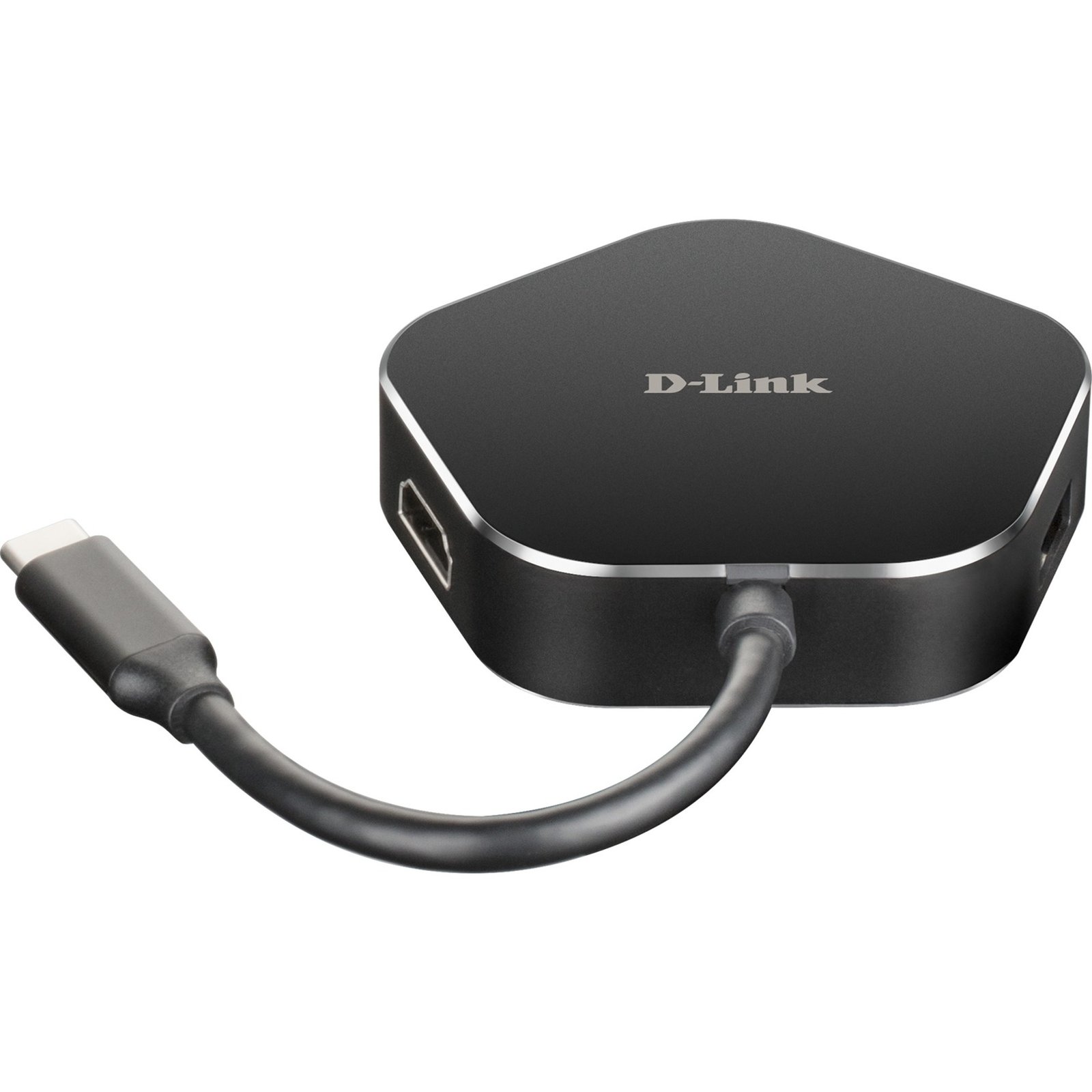D-Link DUB-M420 4‑in‑1 USB‑C Hub con HDMI/USB‑C Ladeanschluss Negro