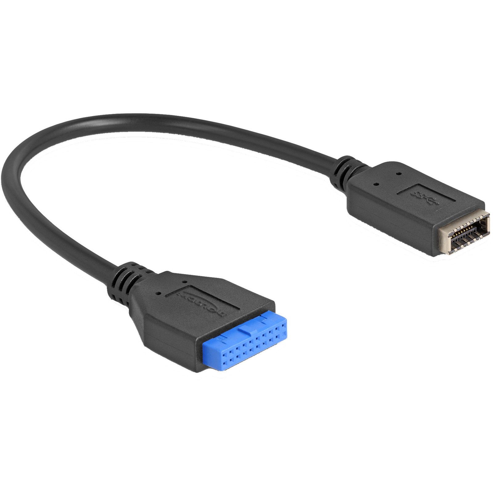 DeLOCK 19 Pin USB Pfostenbuchse zu USB Typ-E Key A hembra Negro