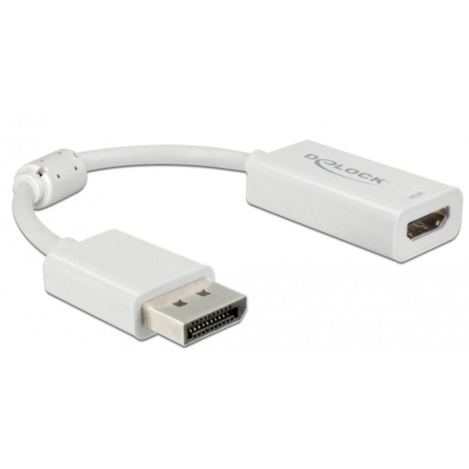 DeLOCK Adapter DisplayPort > HDMI 4K 60Hz con HDR Funktion passiv Blanco