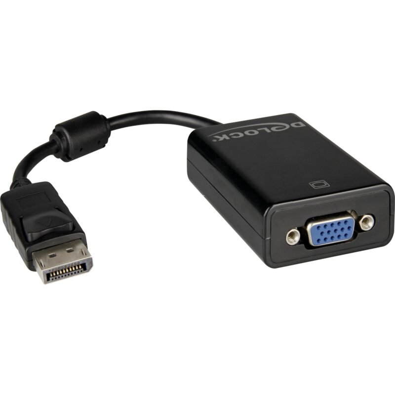 DeLOCK Adapter Displayport macho > VGA hembra Negro