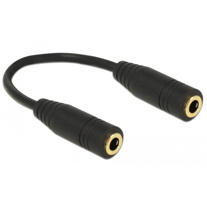 DeLOCK Adapter Klinke 3 Negro