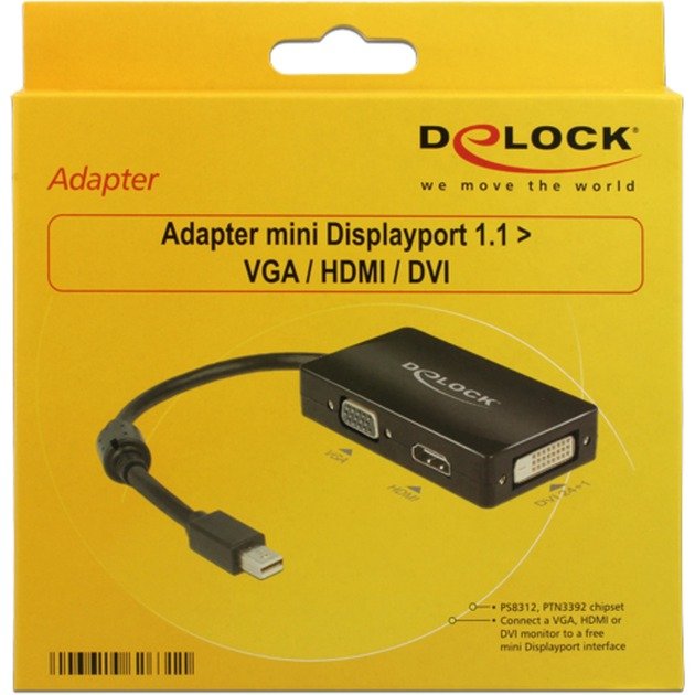 DeLOCK Adapter MiniDisplayport > VGA/HDMI/DVI