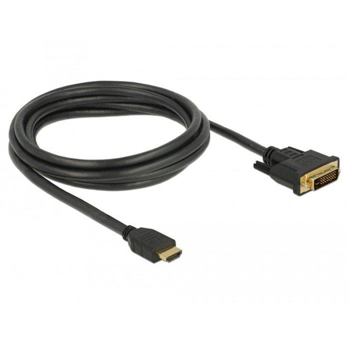 DeLOCK Adapterkabel HDMI > DVI 24+1 bidirektional Negro