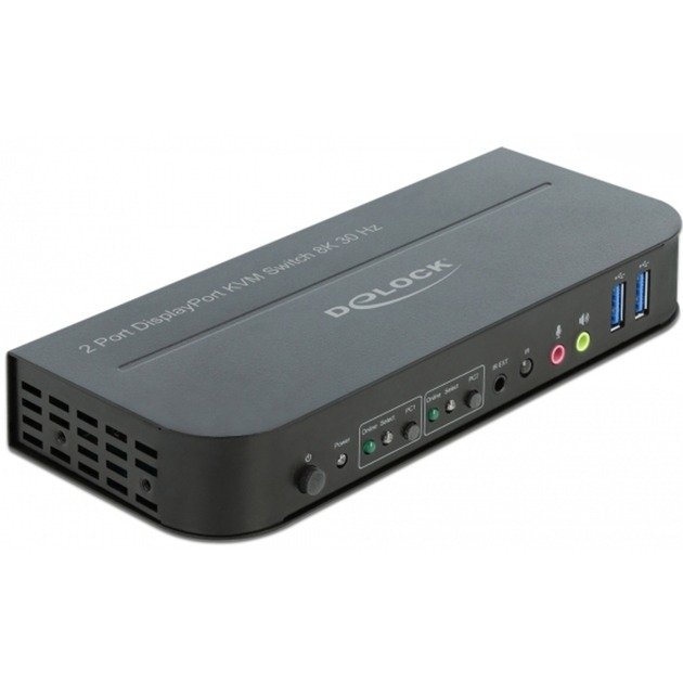 DeLOCK DisplayPort 1.4 KVM Switch 8K 30 Hz con USB 3.2 Gen 1