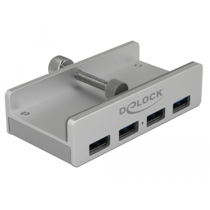 DeLOCK Externer USB 3.0 4 Port Hub con Feststellschraube