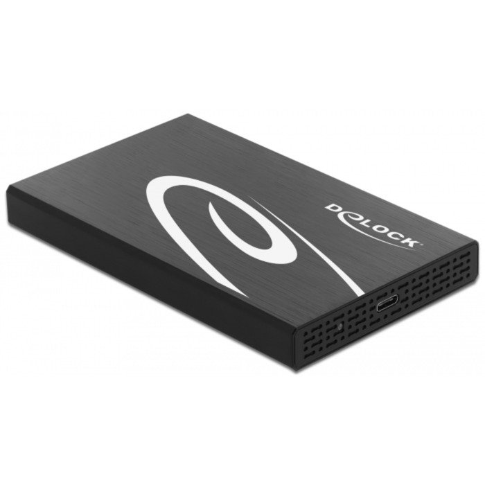 DeLOCK Externes Gehäuse para 2.5″ SATA HDD / SSD con SuperSpeed USB 10 Gbps (USB 3.1 Gen 2) Negro