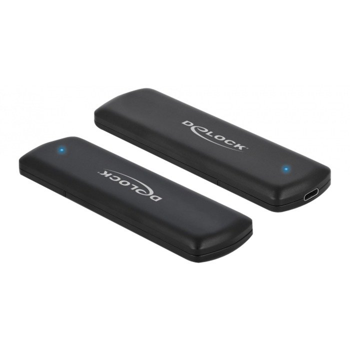 DeLOCK Externes USB Type-C Combo Gehäuse para M.2 NVMe PCIe oder SATA SSD Negro