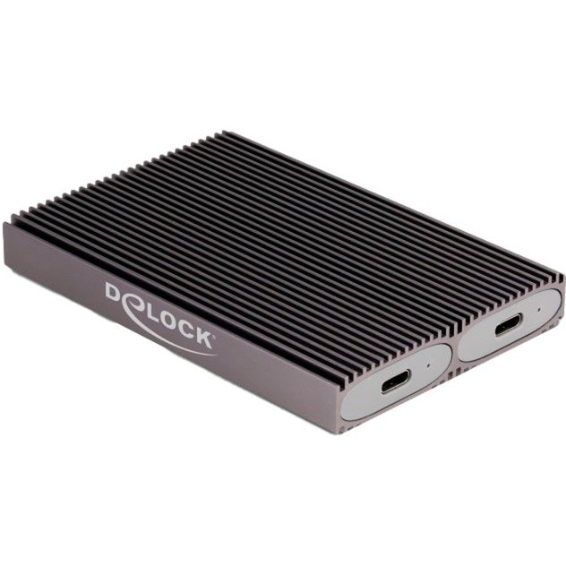 DeLOCK Externes USB Type-C Dual Combo Gehäuse para 2 x M.2 N Gris