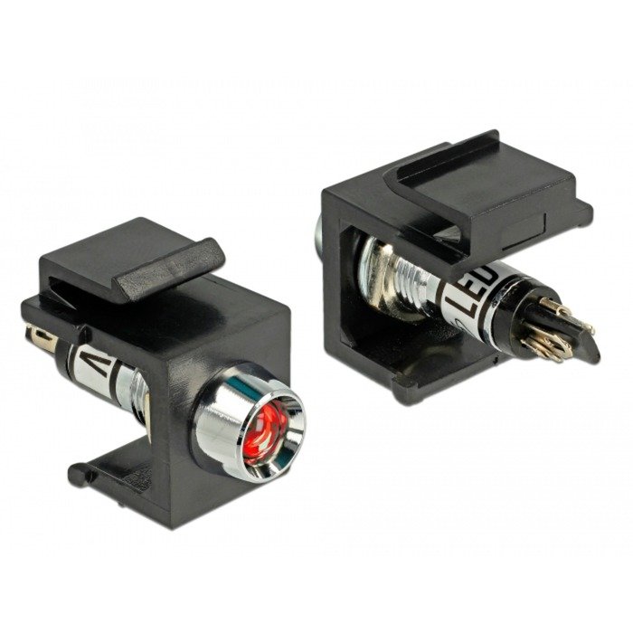 DeLOCK Keystone LED rot 6 V Negro