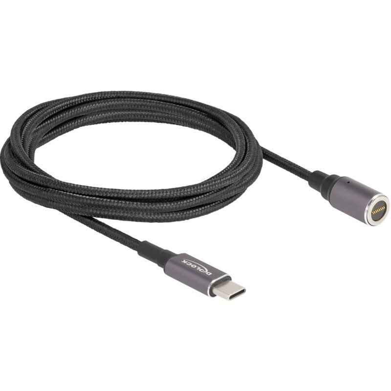 DeLOCK Notebook Ladekabel USB-C macho > magnetischer 8 Pin Konnektor Negro