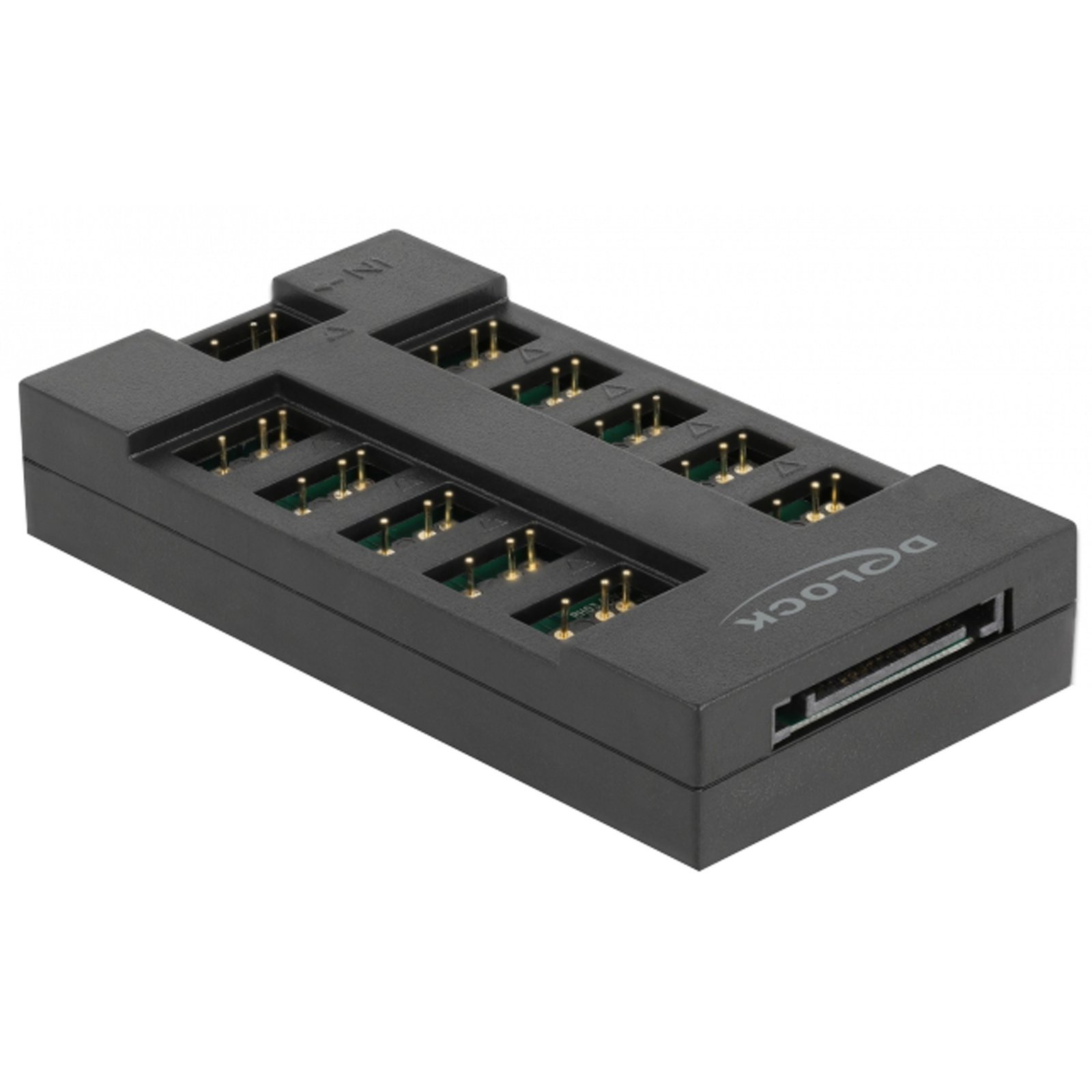 DeLOCK RGB Hub para ARGB LEDs con 10 Ports Negro