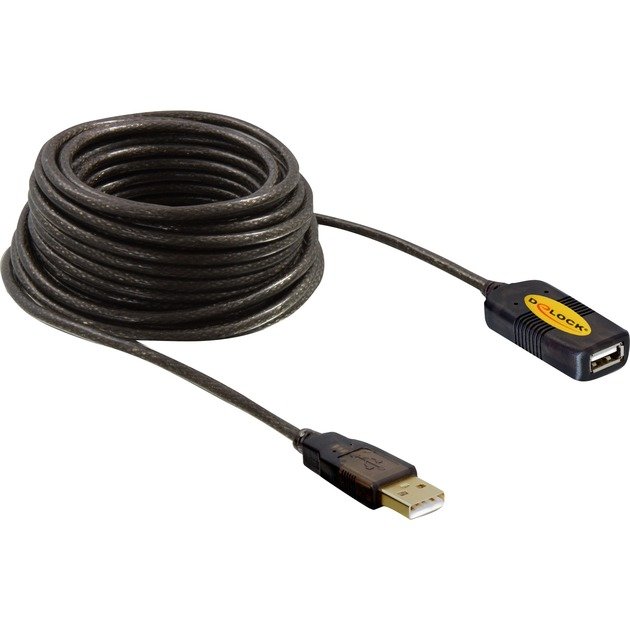 DeLOCK USB 2.0 Aktivverlängerungskabel Negro