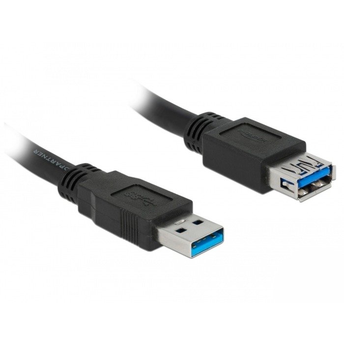 DeLOCK USB 3.2 Gen 1 Verlängerungskabel Negro
