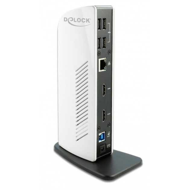 DeLOCK USB Dockingstation Dual HDMI Full-HD / USB 3.2 / LAN / Audio Negro