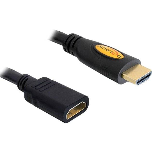 DeLOCK Verlängerungskabel High Speed HDMI con Ethernet Negro