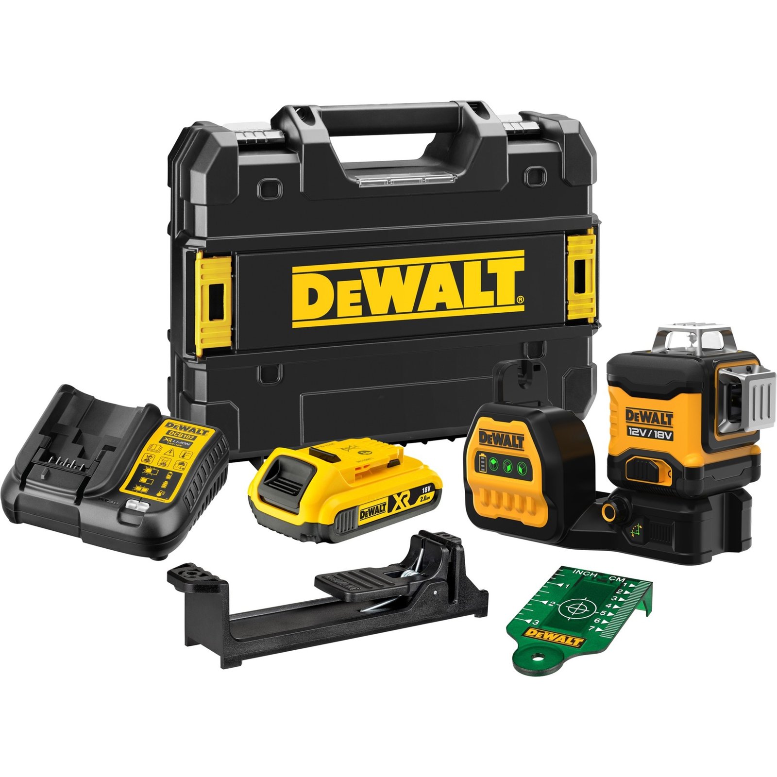 DEWALT Akku-Multilinienlaser 3x360° DCE089D1G18 Negro