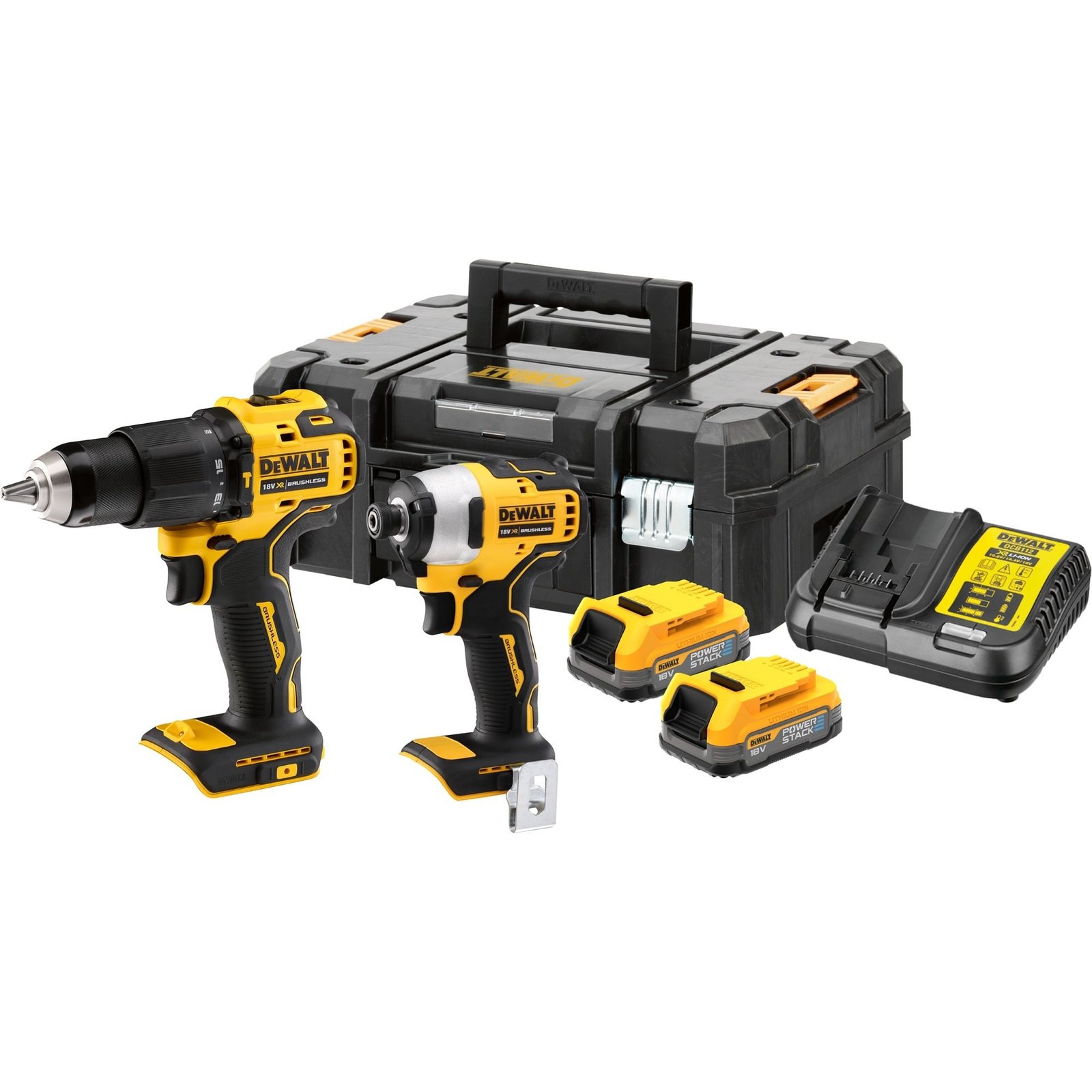 DEWALT POWERSTACK Akku-Kombo-Pack DCK2062E2T Amarillo
