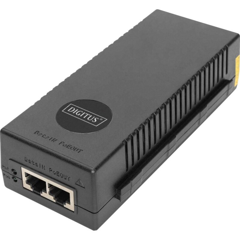 Digitus 10 Gigabit Ethernet PoE+ Injektor Negro