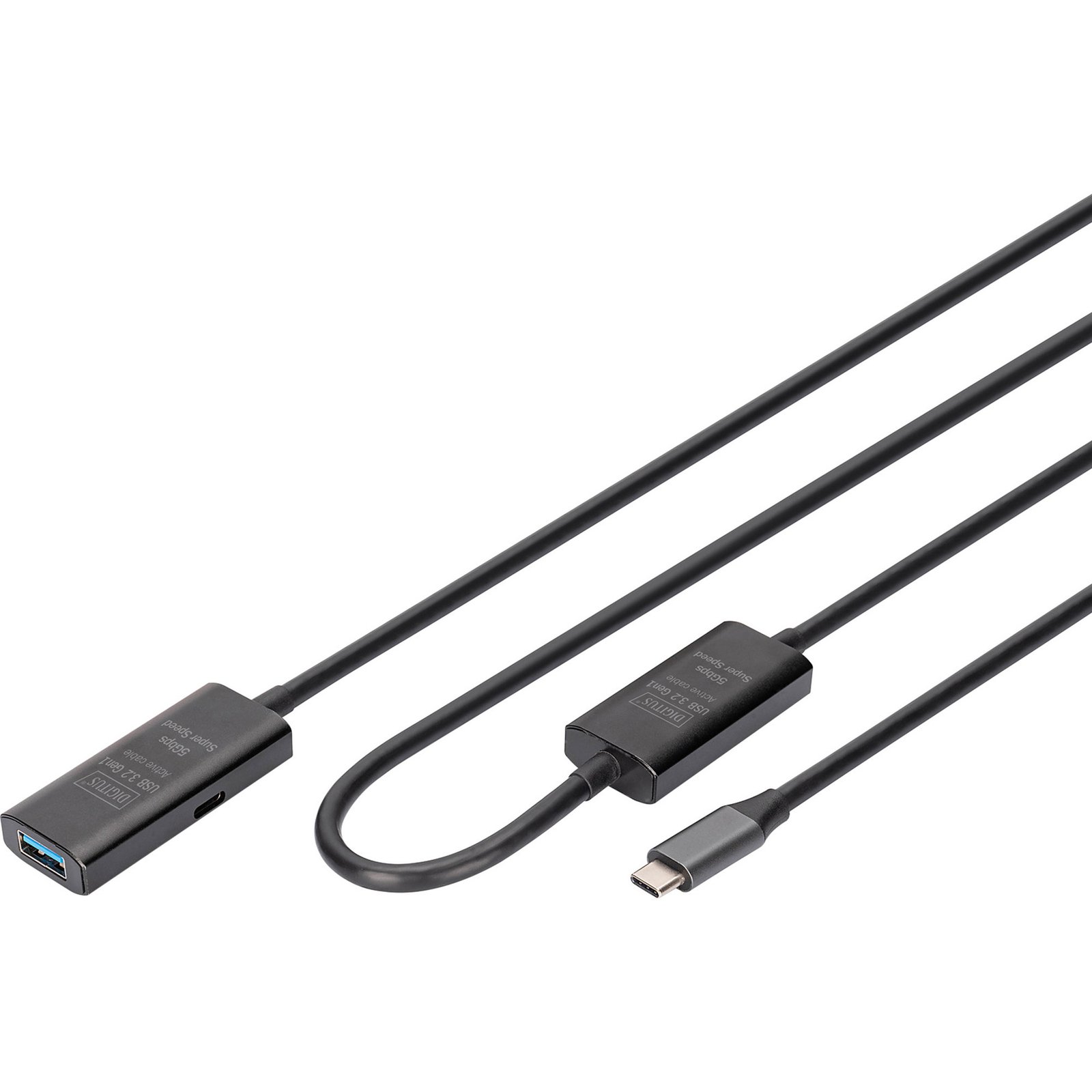 Digitus Aktives USB 3.2 Gen 1 Verlängerungskabel Negro