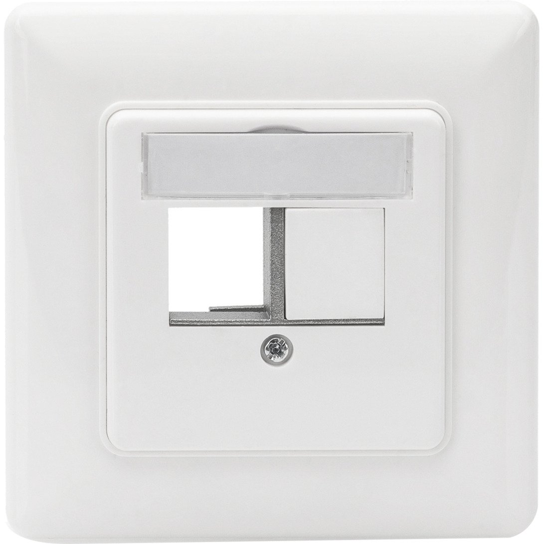 Digitus Frontplatte y Einbaurahmen para Multimedia / Keystone Module Blanco