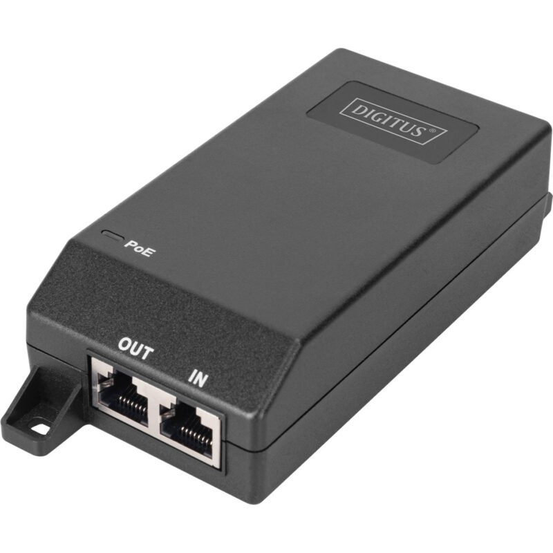 Digitus Gigabit Ethernet PoE+ Injektor Negro