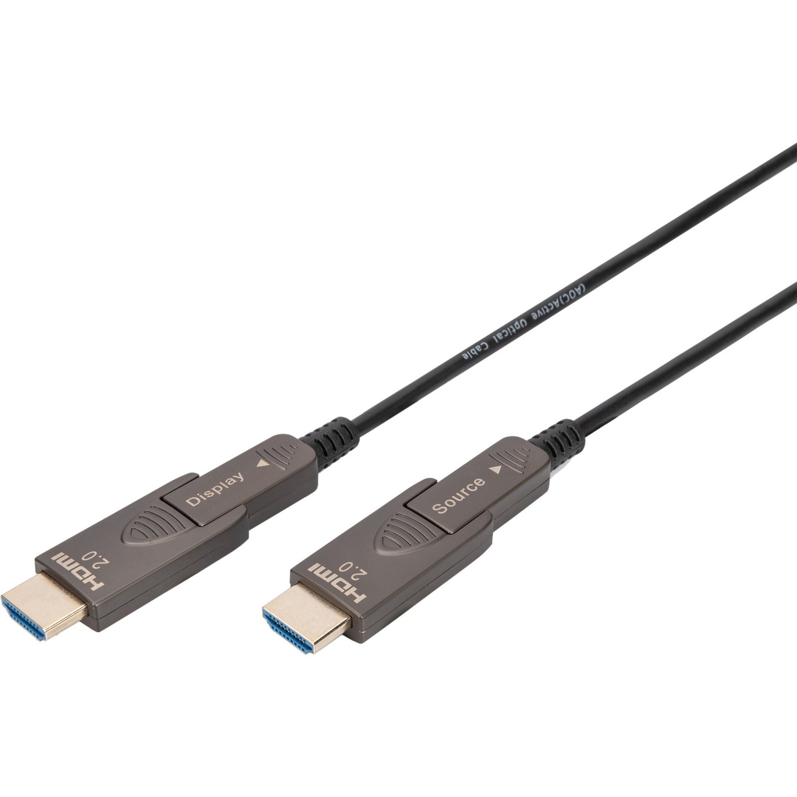 Digitus HDMI / Micro HDMI AOC Hybrid Glasfaserkabel Negro