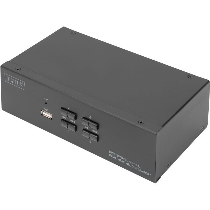 Digitus KVM-Switch DisplayPort 4x 1 Negro