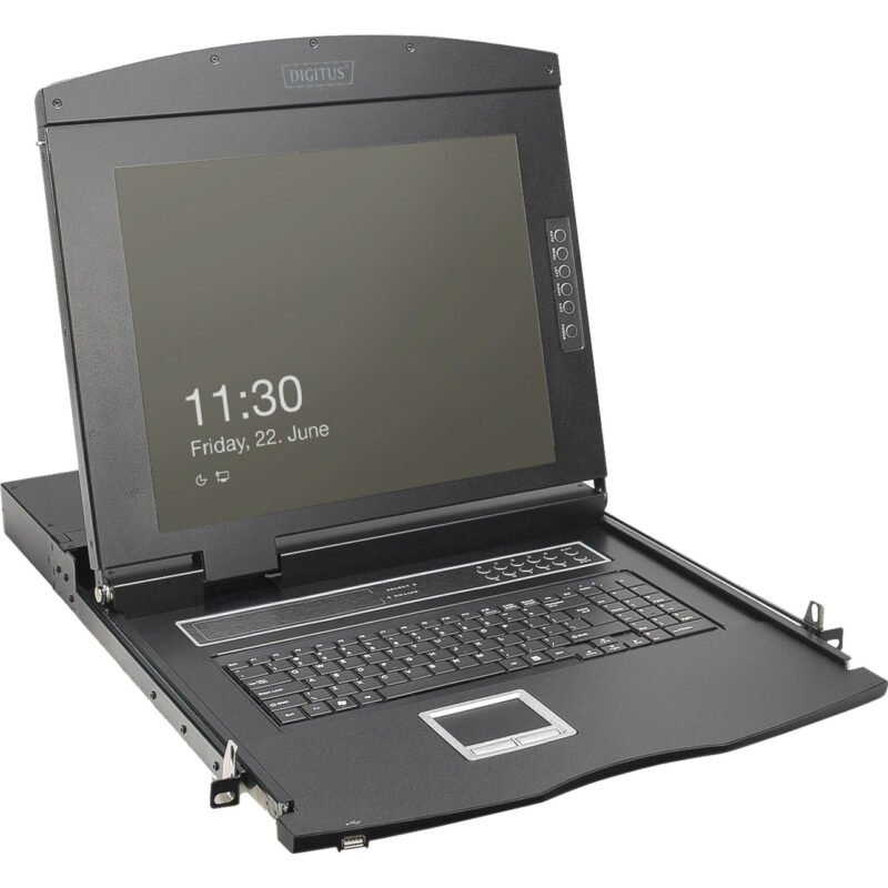Digitus Modulare HD LCD KVM Konsole con 19" TFT 16 Port Cat 5 Negro