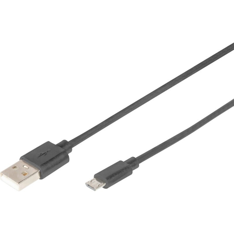 Digitus USB 2.0 conexiones USB-A (macho) > Micro-USB (macho) Negro
