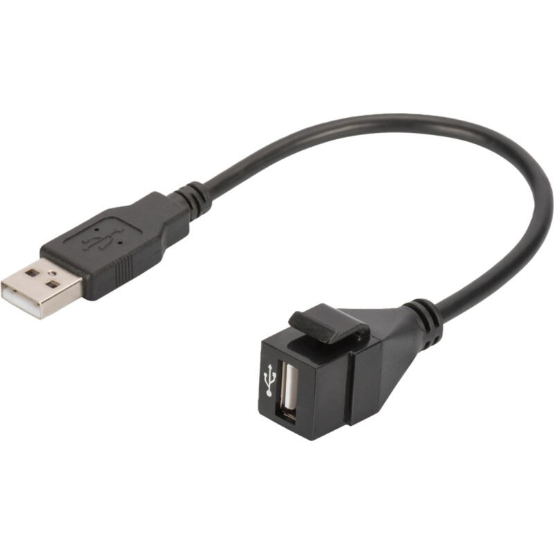 Digitus USB 2.0 Keystone-Modul USB-A macho > USB-A hembra Negro