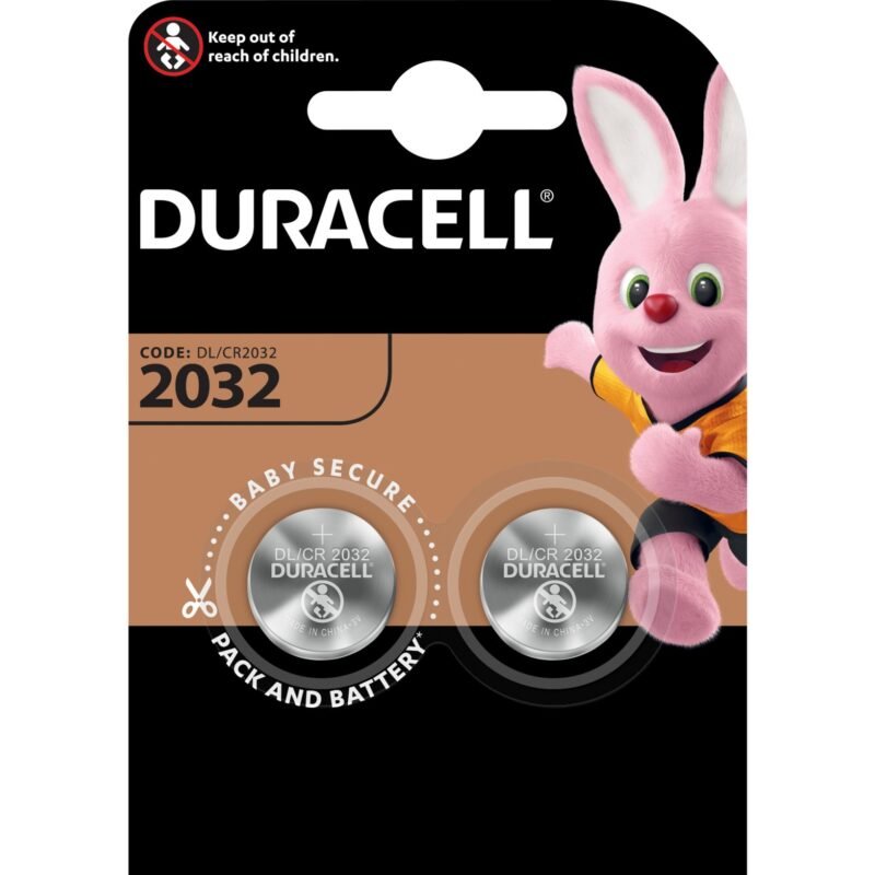 Duracell Typ 2032 Lithium Knopfbatterie Negro