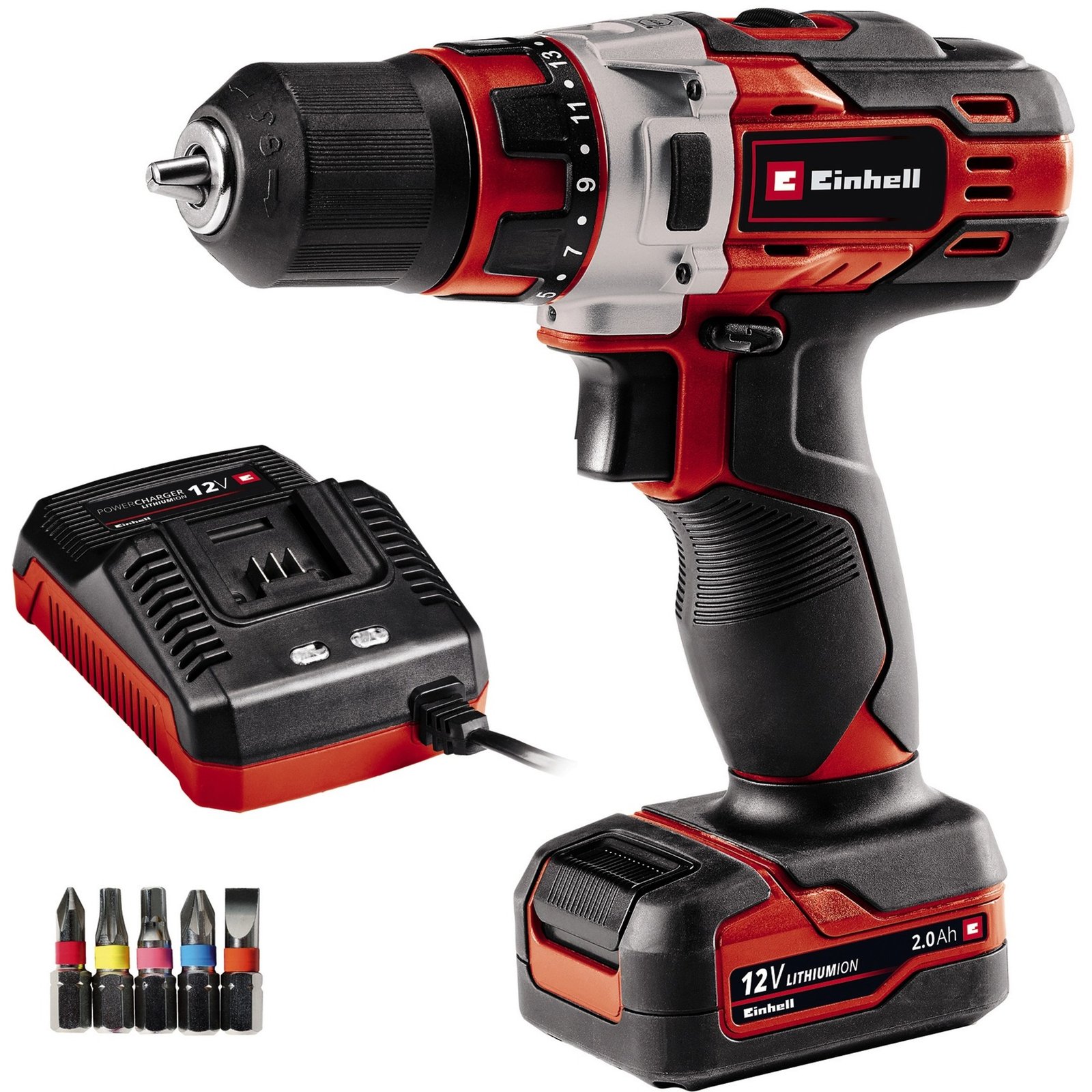 EINHELL Akku-Bohrschrauber TE-CD 12/1 Li Rojo