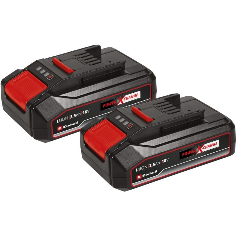 EINHELL Akku Power-X-Change TWIN-PACK 18Volt 2 Rojo
