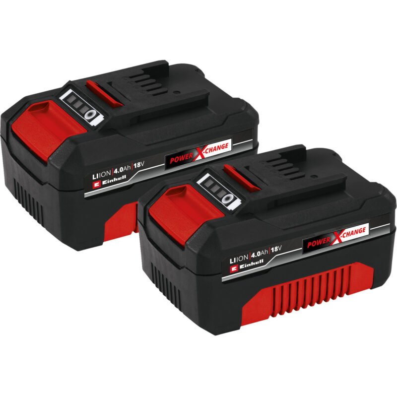 EINHELL Akku Power-X-Change Twinpack 18V 4 Rojo