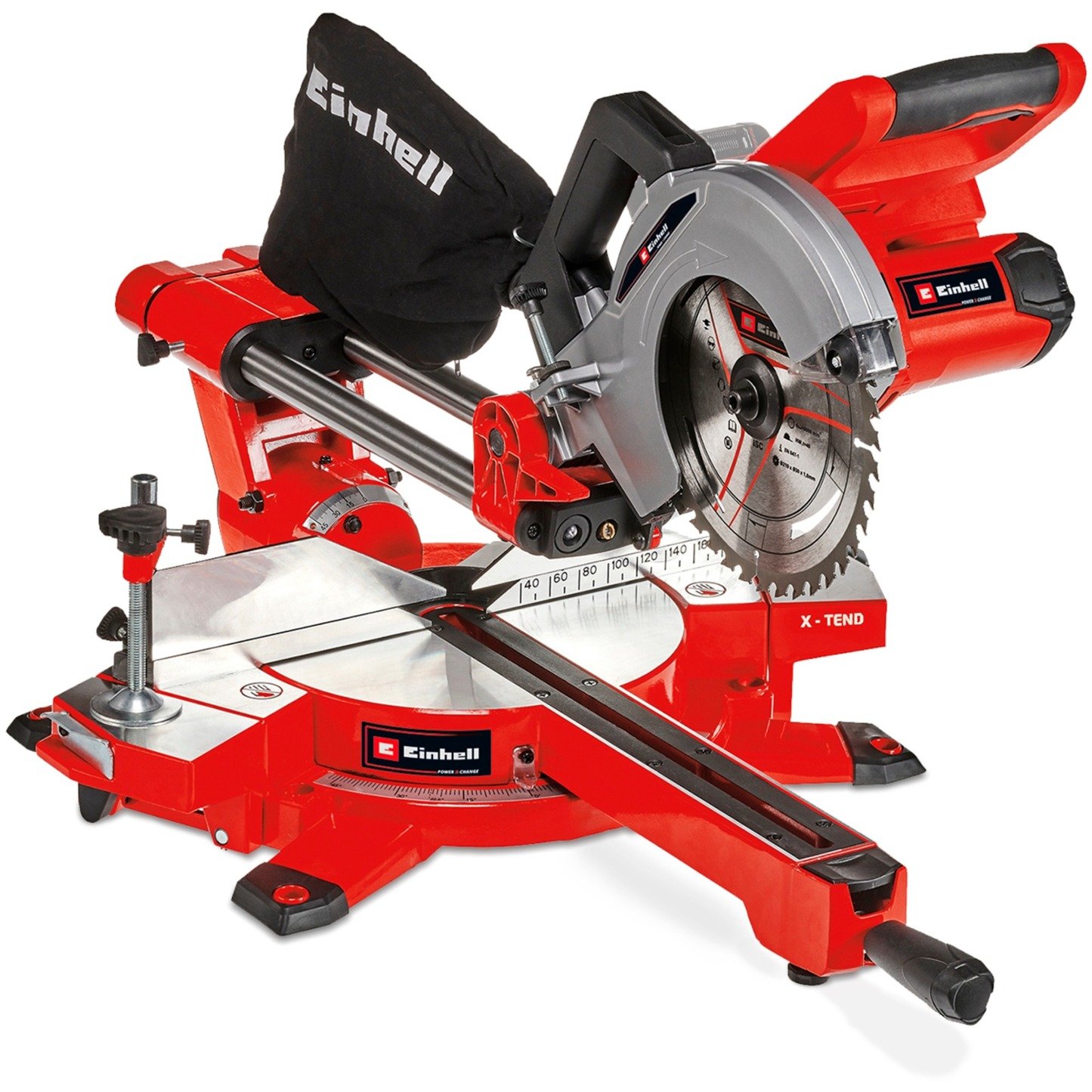 EINHELL Akku-Zug-Kapp-y Gehrungssäge TE-SM 36/210 Li-Solo Rojo